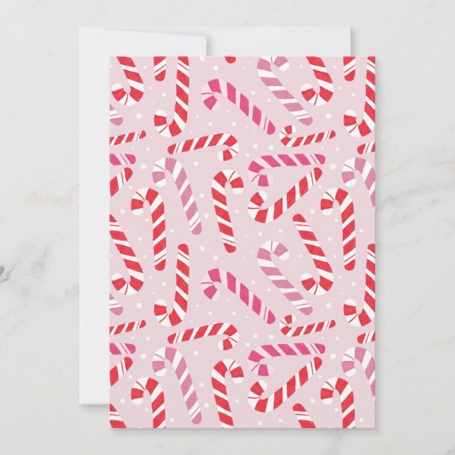 Candy Cane Holiday Invitation (Devant)
