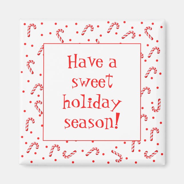 Candy Cane Holiday Kühlschrank Magnet (Vorne)