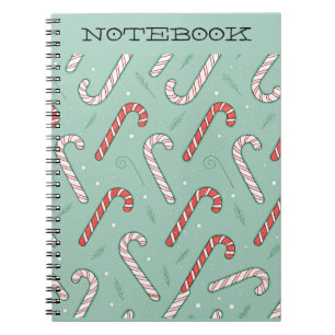 Candy Cane Holiday Premium Notebook Notizblock
