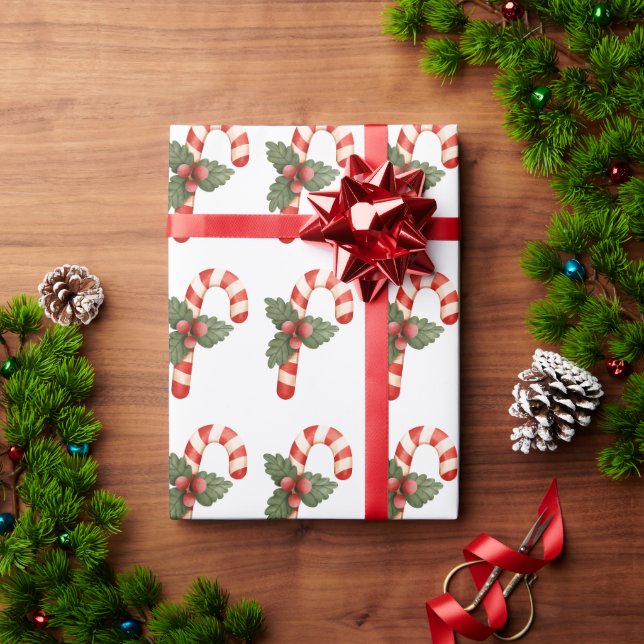Candy Cane Holiday Xmas Weihnachtsgeschenk Geschenkpapier (Feiertagsgeschenk)