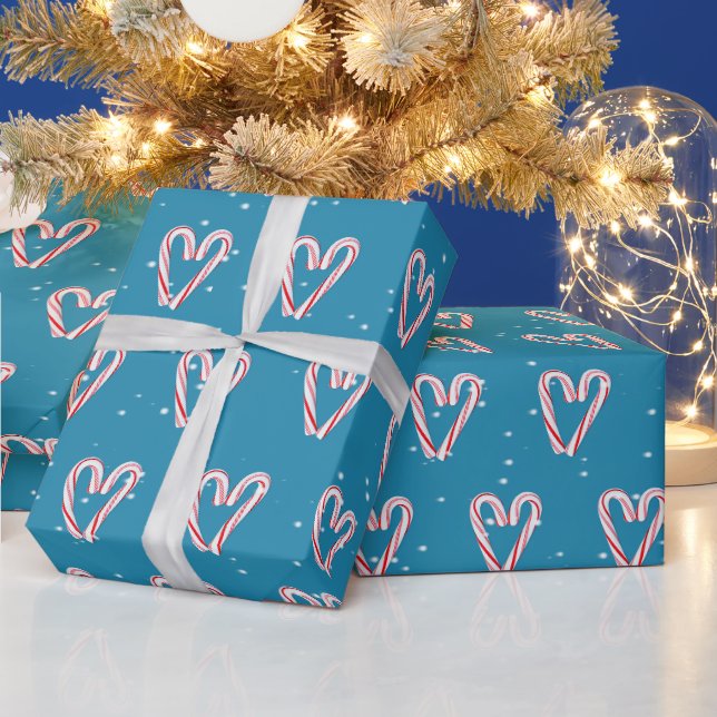 Candy Cane hört auf Schneeflocken Geschenkpapier (Feiertage)