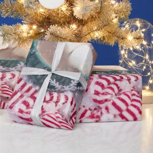 Candy Cane & Hot Chocolate Weihnachtswrapping Papa Geschenkpapier