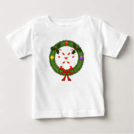 Candy Cane in Wreath Kleinkind Ruffle Kleid Baby T-shirt
