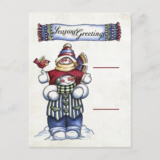 Candy Cane Kartenhalter Postkarte (Vorderseite)