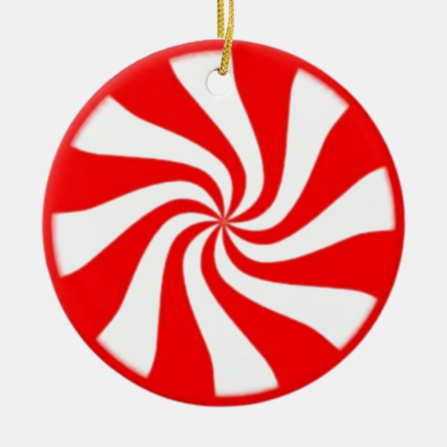 Candy Cane Keramik Ornament (Vorne)
