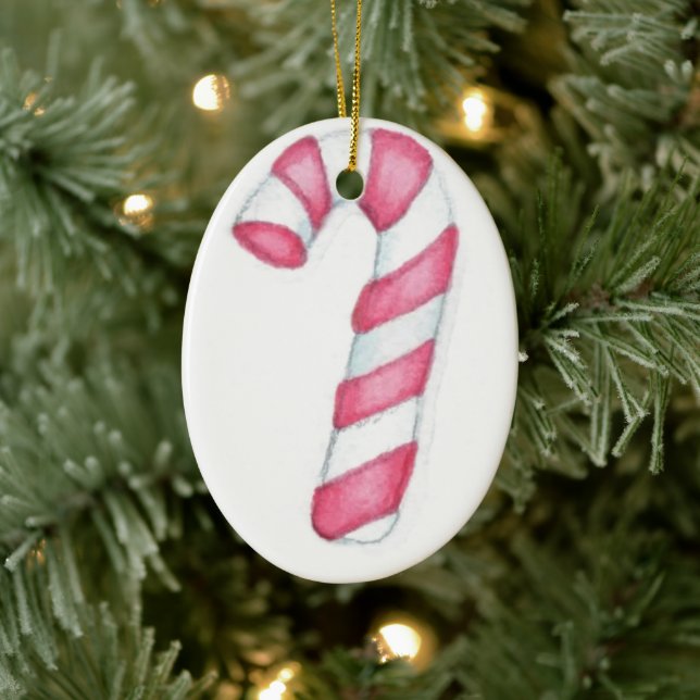 Candy Cane Keramik Ornament (Baum)