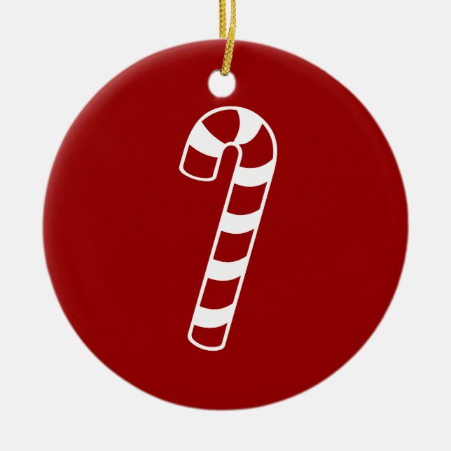 Candy Cane Keramikornament (Vorne)