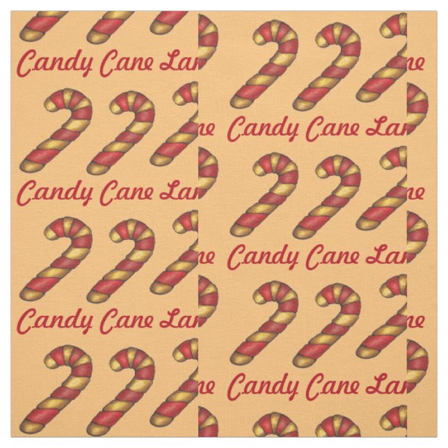 Candy Cane Lane Weihnachtskeks Weihnachtsgebäck Stoff (Muster)