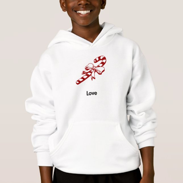 Candy Cane Liebe Hoodie (Vorderseite)