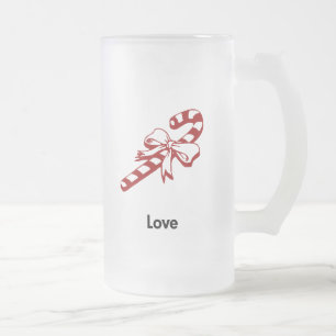 Candy Cane Liebe Mattglas Bierglas