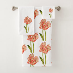 Candy Cane Lilies auf einem Badetuch-Set Badhandtuch Set