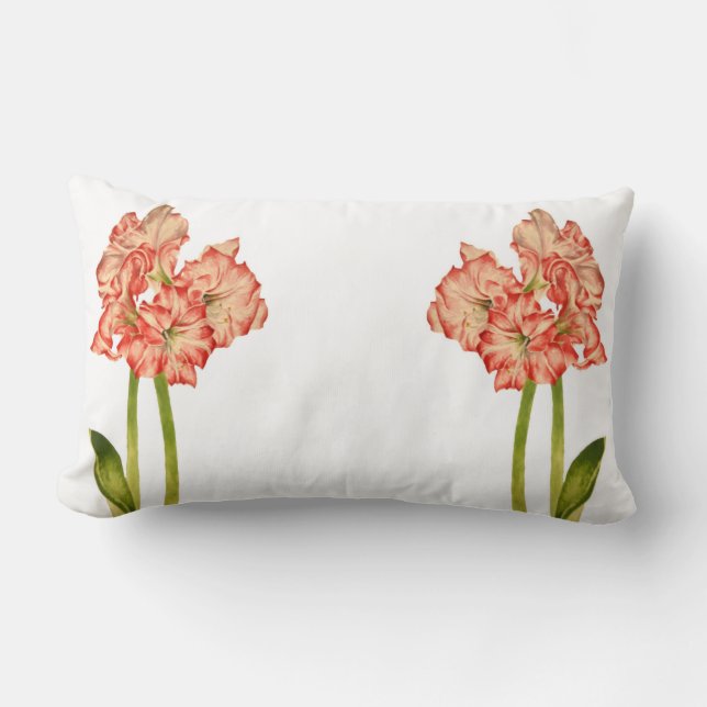 Candy Cane Lilies auf einem Lumbarkissen Lendenkissen (Vorderseite)