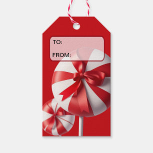 Candy Cane Lollies/red/gift Tag Geschenkanhänger