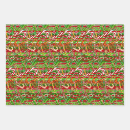 Candy Cane Mania Geschenkpapier Set