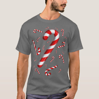Candy Cane Merry and Bright Red and White Candy Co T-Shirt