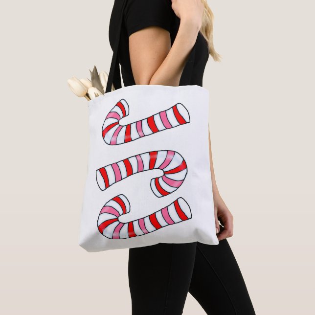 Candy Cane Merry Christmas Tragetaschen der Frauen Tasche (Von Nahem)