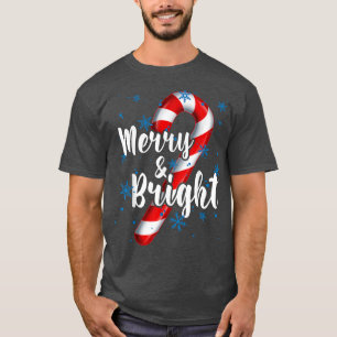 Candy Cane Merry und Bright Red and White Candy Sn T-Shirt