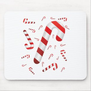 Candy Cane Merry und Helle Red and White Candy Co Mousepad