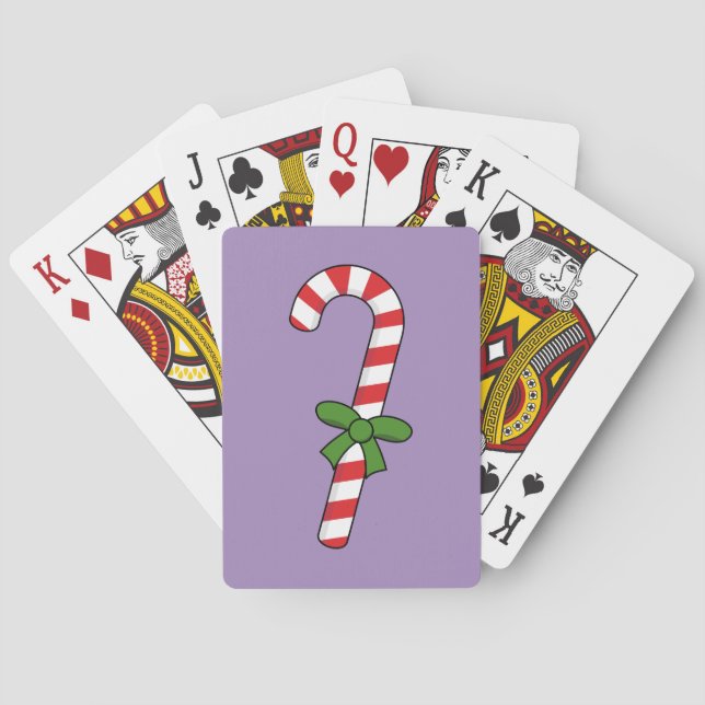 Candy Cane mit Green Ribbon Spielkarten (Rückseite)