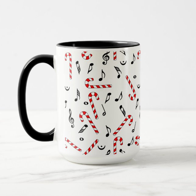 Candy Cane Musiknoten Tasse (Links)
