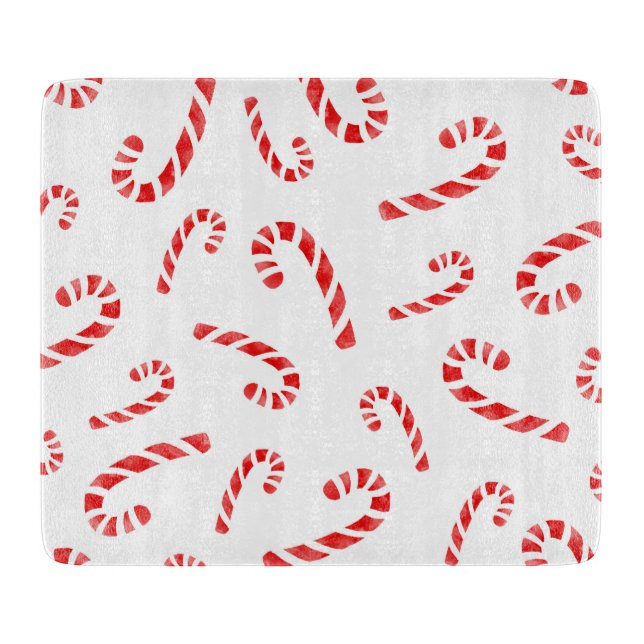 Candy Cane Muster Schneidebrett (Vorderseite)