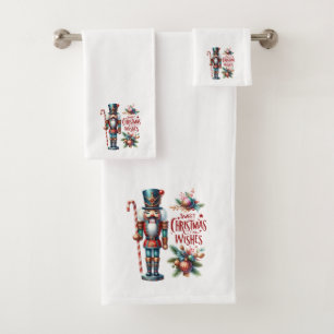 Candy Cane Nutcracker Sweet Christmas wünscht Badhandtuch Set