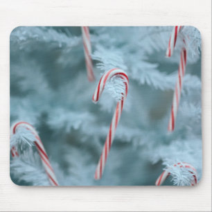 Candy Cane on Tree Mousepad