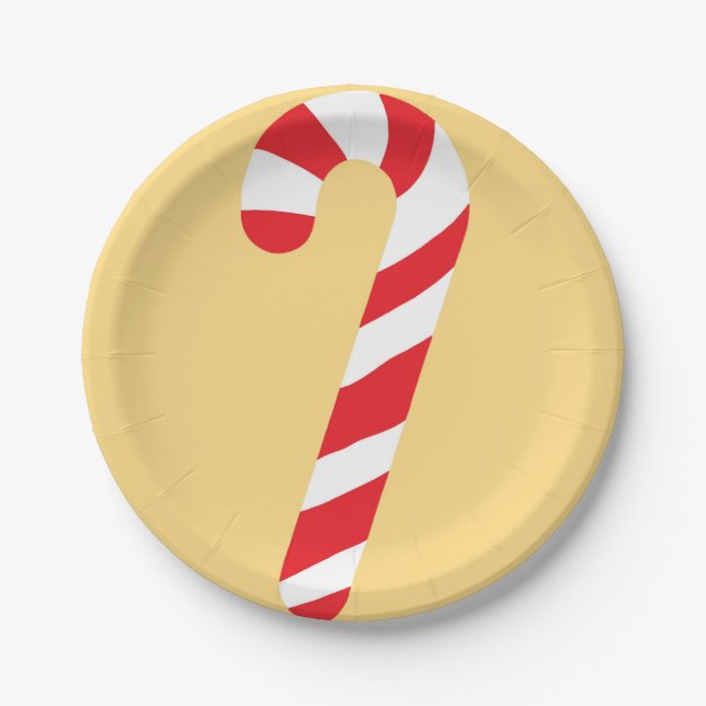 Candy Cane Pappteller (Vorderseite)