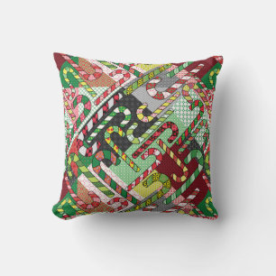 Candy Cane Patchwork Muster Kissen