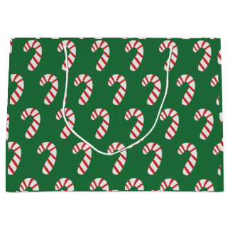 Candy Cane Pattern Große Geschenktüte