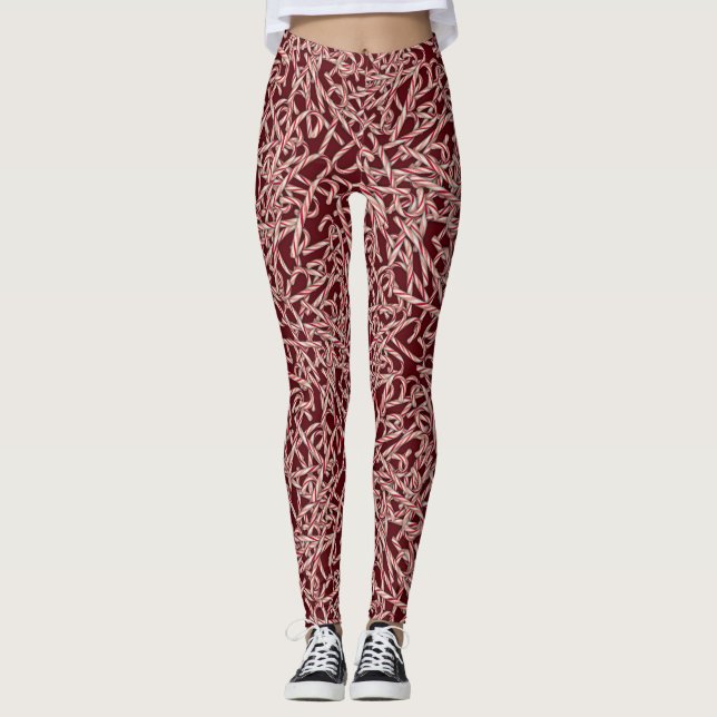 Candy Cane Pattern Leggings (Devant)