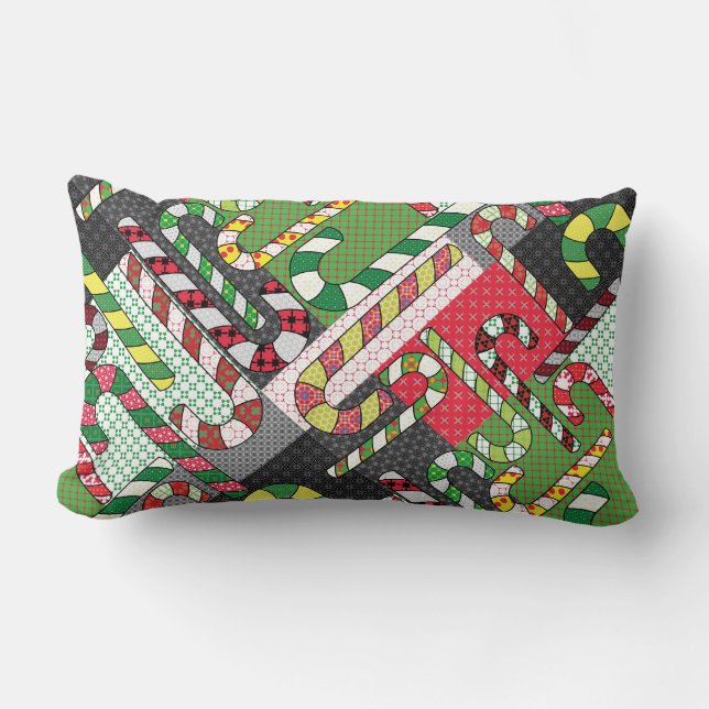 Candy Cane Pattern Lendenkissen (Vorderseite)