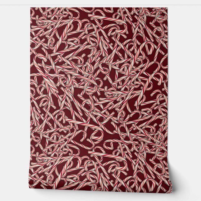 Candy Cane Pattern Tapete (Abrollen)