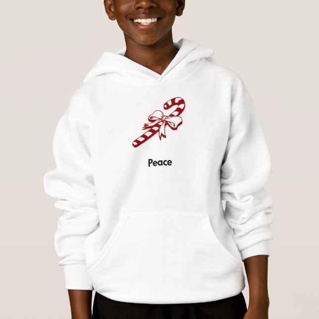 Candy Cane Peace Hoodie (Vorderseite)