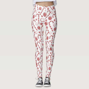 Candy Cane Peppermint Leggings