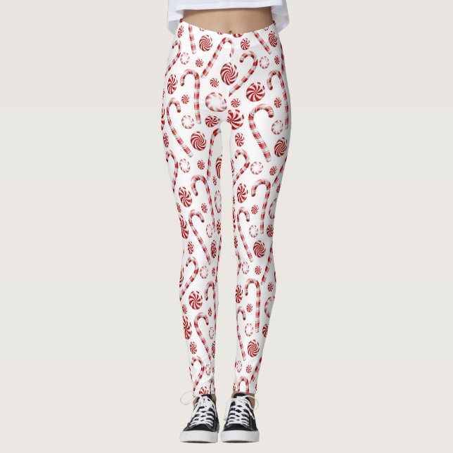 Candy Cane Peppermint Leggings (Vorderseite)