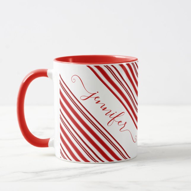 Candy Cane personalisierte Mug Tasse (Links)