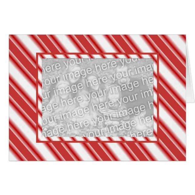 Candy Cane Photo Card (Vorderseite (Horizontal))