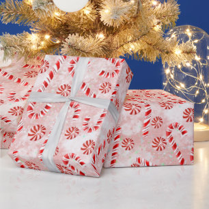 Candy Cane pink Geschenkpapier
