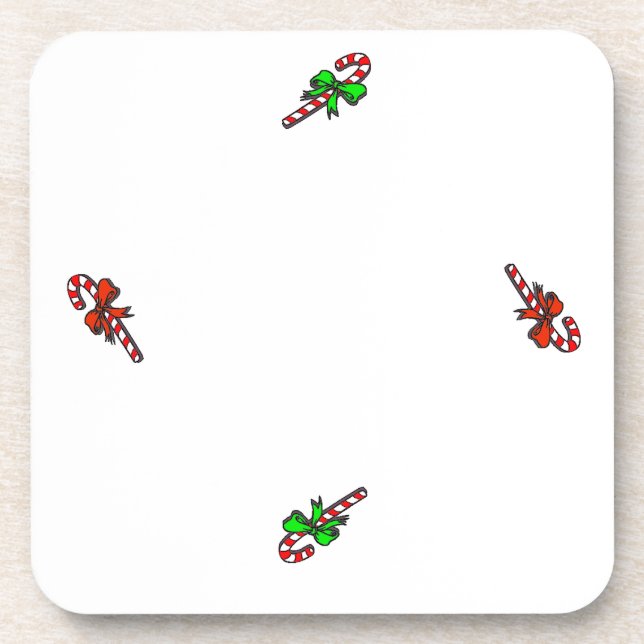Candy Cane Plastic Untersetzer (Vorderseite)
