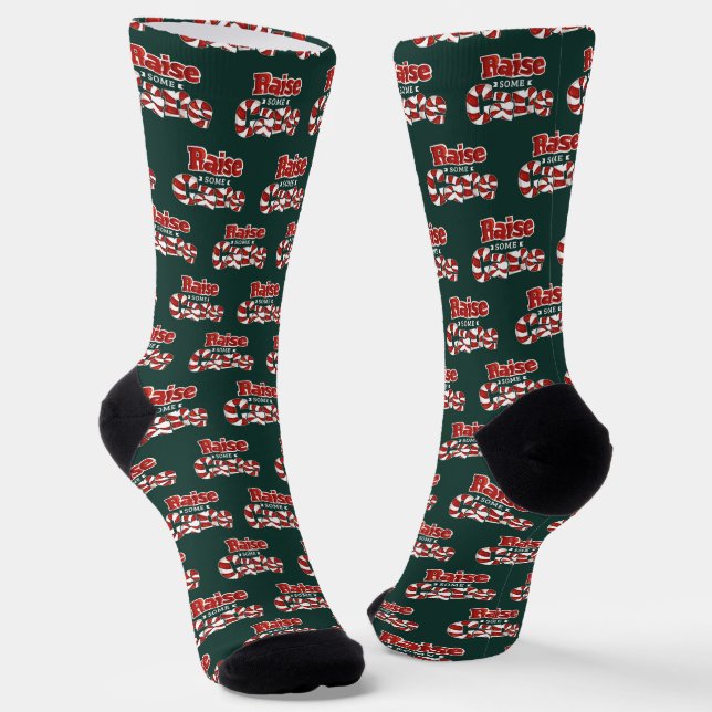 Candy Cane Puns Christmas Holidays Novelty Socken (Gewinkelt)