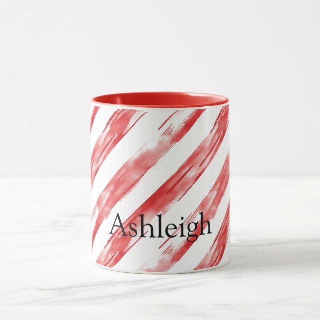 Candy Cane Red Stripes Tasse (Zentrum)