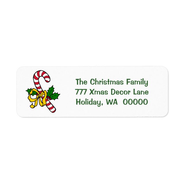Candy Cane Ribbon Holiday Xmas Weihnachtsansprache (Vorne)