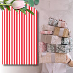 Candy Cane Rot und Weiß einfach, horizontal gestre Geschenkanhänger<br><div class="desc">Candy Cane Rot und Weiß einfach horizontal gestreift.</div>