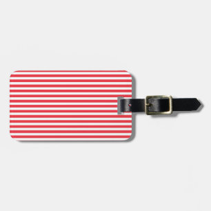 Candy Cane Rot und Weiß einfarbig horizontal gestr Gepäckanhänger