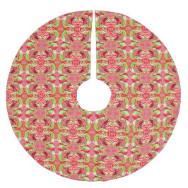 CANDY CANE SNAKE auf PINK-Baumrock Polyester Weihnachtsbaumdecke