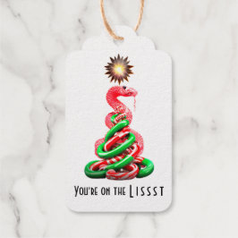 CANDY CANE SNAKE-Foliengeschenkanhänger Geschenkanhänger