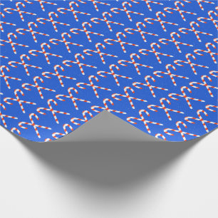 Candy Cane & Snow Weihnachtswrapping Paper Geschenkpapier