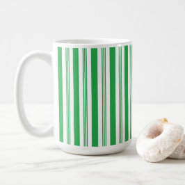 Candy Cane Streifen, grün, weiß Kaffeetasse