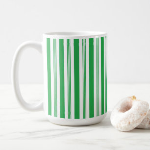 Candy Cane Streifen, grün, weiß Kaffeetasse